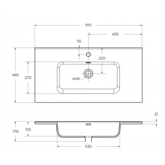 Тумба с раковиной BELBAGNO Kraft 90 bianco opaco