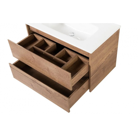 Тумба с раковиной BELBAGNO Kraft 90 rovere tabacco