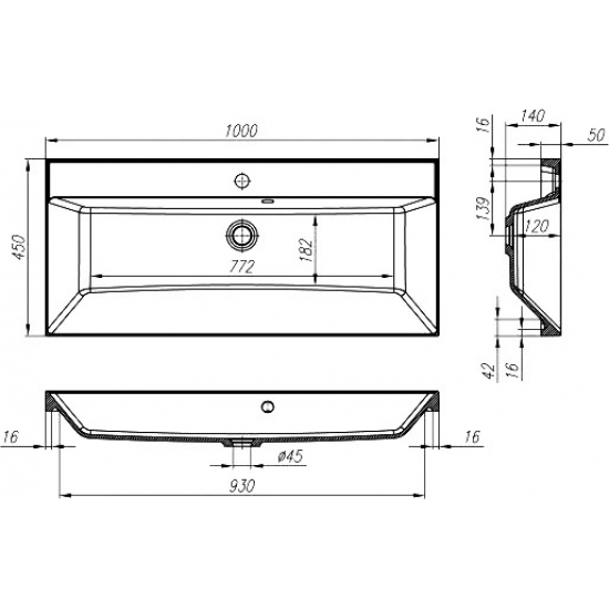 Тумба с раковиной BELBAGNO Marino 100 bianco lucido, напольная
