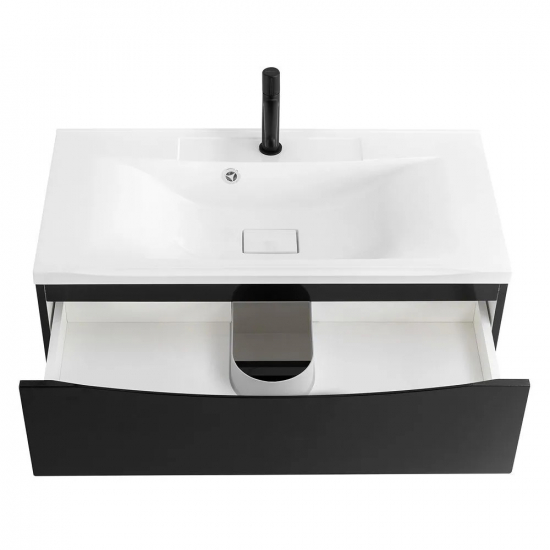 Тумба с раковиной BELBAGNO Marino 100 nero lucido