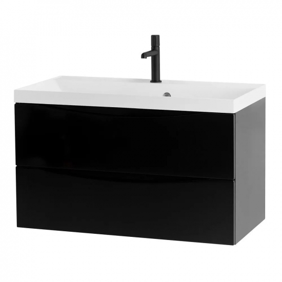 Тумба с раковиной BELBAGNO Marino 100 nero lucido