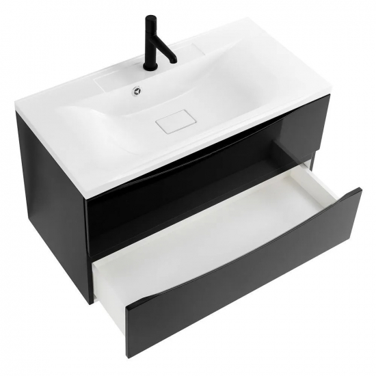 Тумба с раковиной BELBAGNO Marino 100 nero lucido