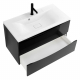 Тумба с раковиной BELBAGNO Marino 100 nero lucido