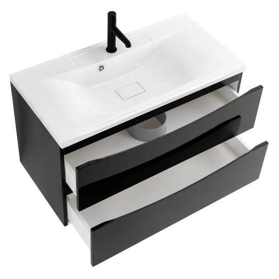 Тумба с раковиной BELBAGNO Marino 100 nero lucido