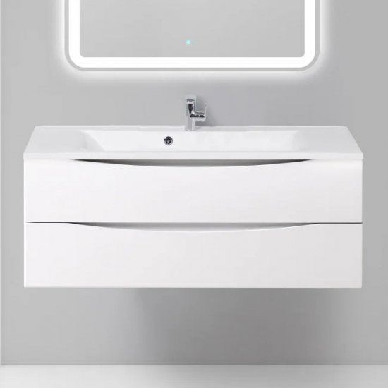 Тумба с раковиной BELBAGNO Marino 120 bianco lucido