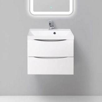 Тумба с раковиной BELBAGNO Marino 60 bianco lucido, подвесная