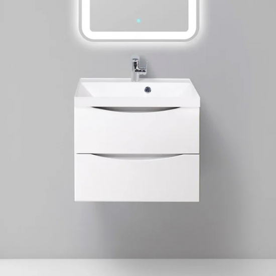 Тумба с раковиной BELBAGNO Marino 60 bianco lucido, подвесная