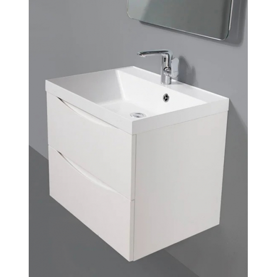 Тумба с раковиной BELBAGNO Marino 60 bianco lucido, подвесная