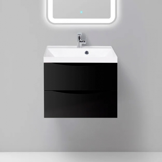 Тумба с раковиной BELBAGNO Marino 60 nero lucido