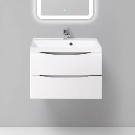 Тумба с раковиной BELBAGNO Marino 70 bianco lucido