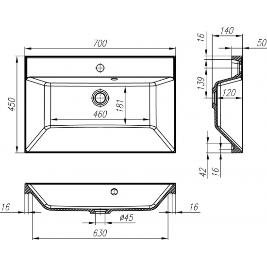 Тумба с раковиной BELBAGNO Marino 70 rovere nature