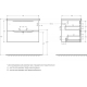 Тумба с раковиной BELBAGNO Marino 75 bianco lucido