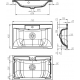 Тумба с раковиной BELBAGNO Marino 75 bianco lucido
