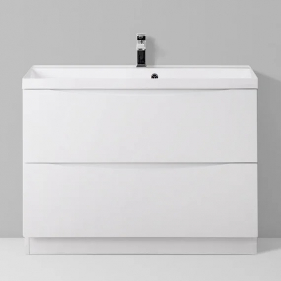 Тумба с раковиной BELBAGNO Marino 80 bianco lucido, напольная