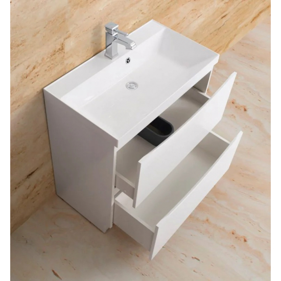 Тумба с раковиной BELBAGNO Marino 80 bianco lucido, напольная