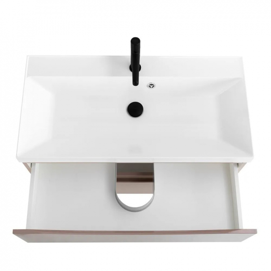 Тумба с раковиной BELBAGNO Marino 80 capucino lucido