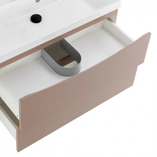 Тумба с раковиной BELBAGNO Marino 80 capucino lucido