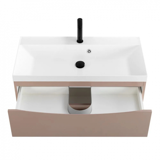 Тумба с раковиной BELBAGNO Marino 80 capucino lucido