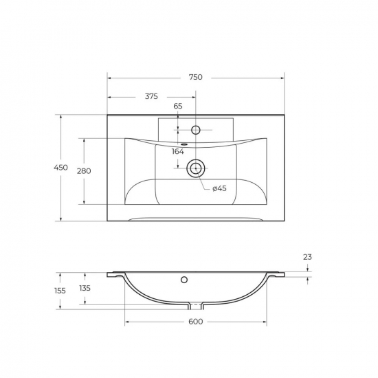 Тумба с раковиной BELBAGNO Marino 80 capucino lucido