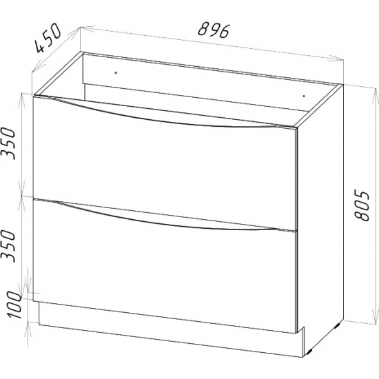 Тумба с раковиной BELBAGNO Marino 90 bianco lucido, напольная