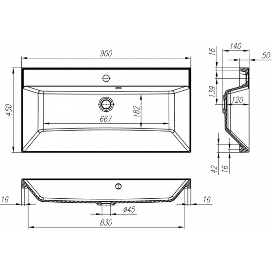 Тумба с раковиной BELBAGNO Marino 90 bianco lucido, напольная