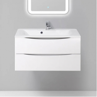 Тумба с раковиной BELBAGNO Marino 90 bianco lucido, подвесная
