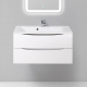 Тумба с раковиной BELBAGNO Marino 90 bianco lucido, подвесная