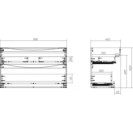 Тумба с раковиной BELBAGNO Marino H100 rovere moro