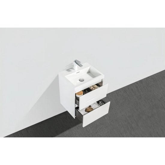 Тумба с раковиной BELBAGNO Pietra Mini 50 bianco lucido