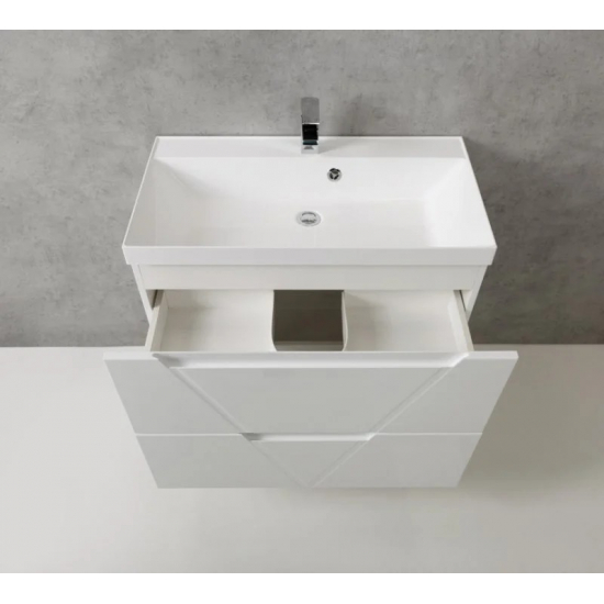 Тумба с раковиной BELBAGNO Vittoria 80 bianco lucido
