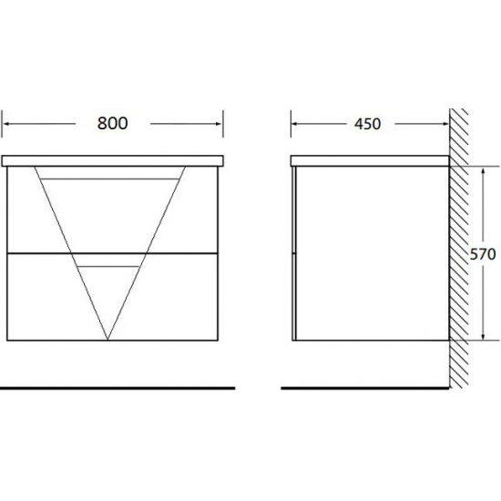Тумба с раковиной BELBAGNO Vittoria 80 bianco lucido