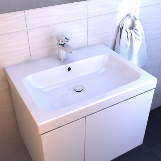 Тумба с раковиной CERSANIT Colour 60 раковина como 60