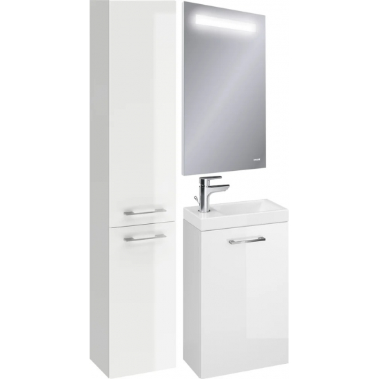 Тумба с раковиной CERSANIT Lara 40 белая, раковина como 40