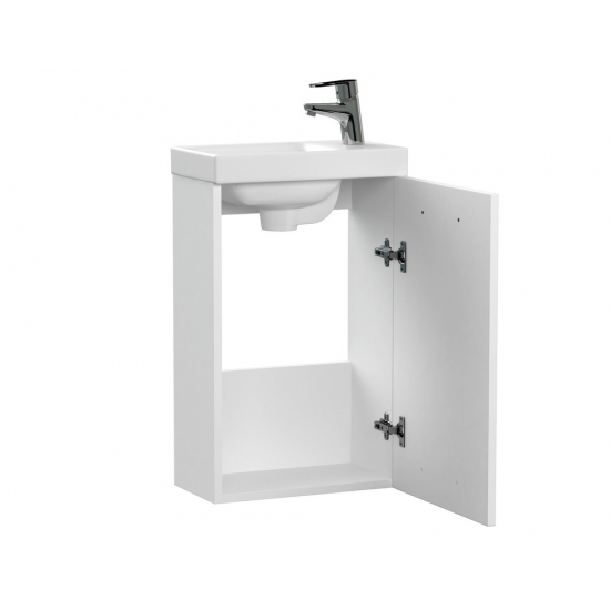 Тумба с раковиной CERSANIT Lara 40 белая, раковина como 40