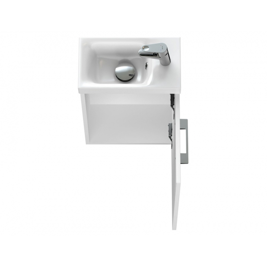 Тумба с раковиной CERSANIT Lara 40 белая, раковина como 40