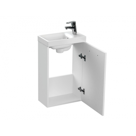 Тумба с раковиной CERSANIT Lara 40 белая, раковина como 40