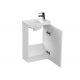 Тумба с раковиной CERSANIT Lara 40 белая, раковина como 40