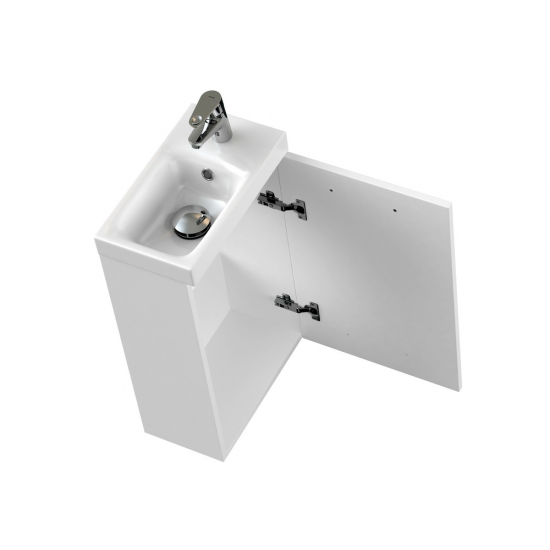 Тумба с раковиной CERSANIT Lara 40 белая, раковина como 40