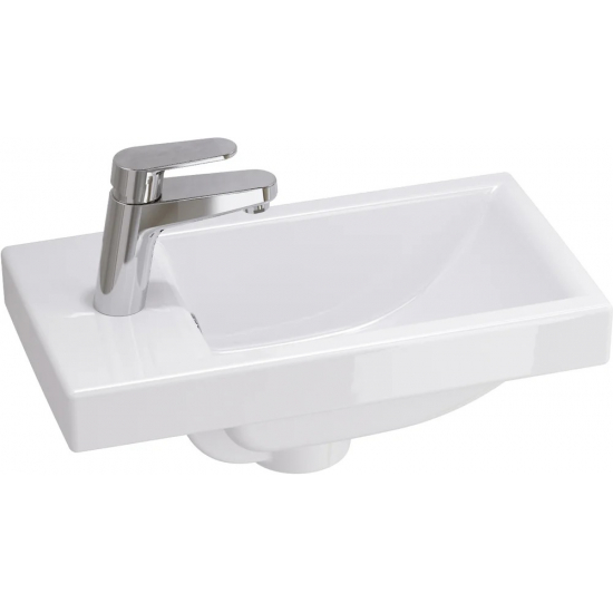 Тумба с раковиной CERSANIT Lara 40 белая, раковина como 40