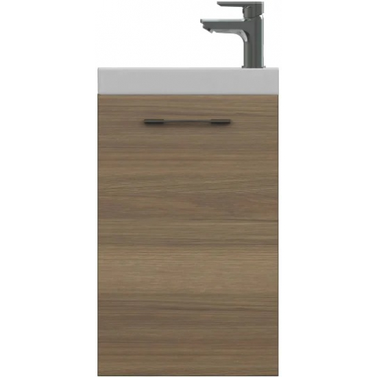 Тумба с раковиной CERSANIT Lara 40 орех, раковина como 40