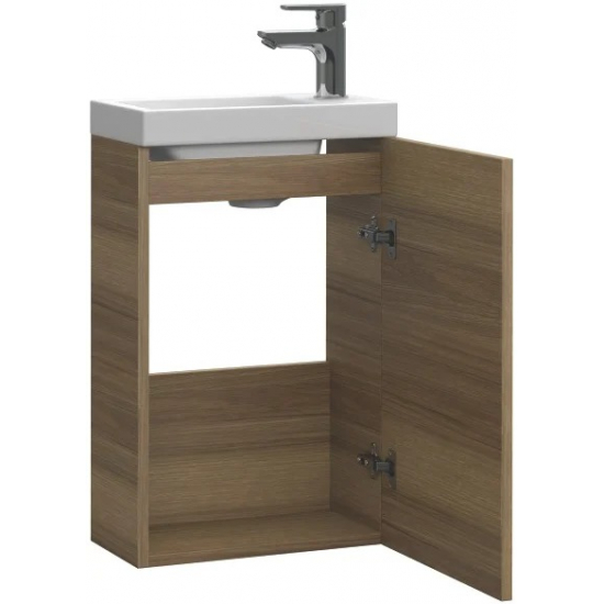Тумба с раковиной CERSANIT Lara 40 орех, раковина como 40