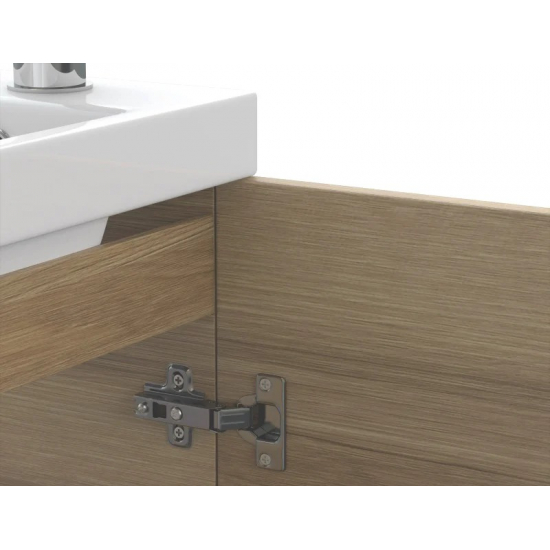 Тумба с раковиной CERSANIT Lara 40 орех, раковина como 40