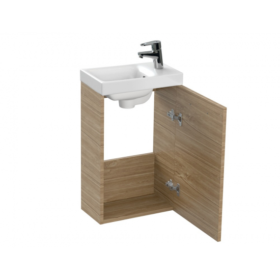 Тумба с раковиной CERSANIT Lara 40 орех, раковина como 40