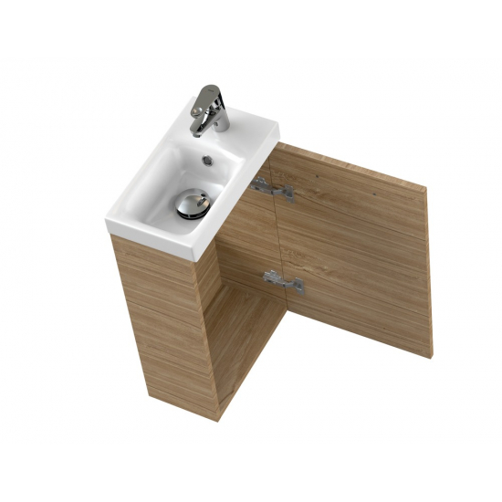 Тумба с раковиной CERSANIT Lara 40 орех, раковина como 40
