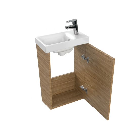 Тумба с раковиной CERSANIT Lara 40 орех, раковина como 40