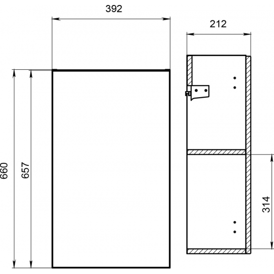 Тумба с раковиной CERSANIT Melar 40 раковина como 40