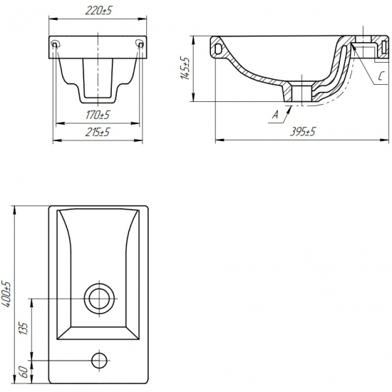 Тумба с раковиной CERSANIT Melar 40 раковина como 40