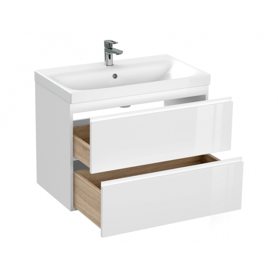 Тумба с раковиной CERSANIT Moduo 80 белая