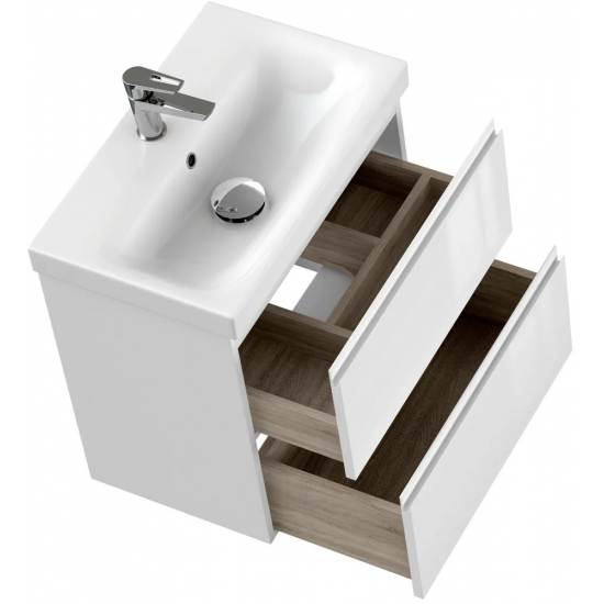 Тумба с раковиной CERSANIT Moduo slim 60 белая