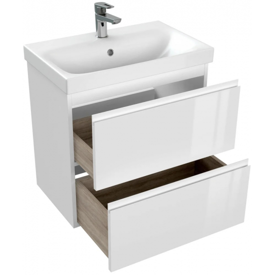 Тумба с раковиной CERSANIT Moduo slim 60 белая